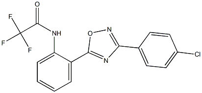 N1-{2-[3-(4-chlorophenyl)-1,2,4-oxadiazol-5-yl]phenyl}-2,2,2-trifluoroacetamide Struktur