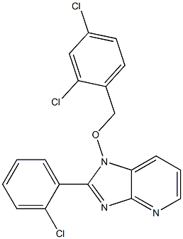 2-(2-chlorophenyl)-1-[(2,4-dichlorobenzyl)oxy]-1H-imidazo[4,5-b]pyridine Struktur