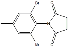 1-(2,6-dibromo-4-methylphenyl)pyrrolidine-2,5-dione Struktur