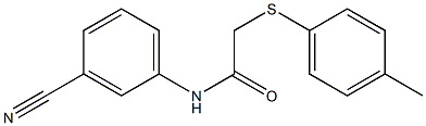 N1-(3-cyanophenyl)-2-[(4-methylphenyl)thio]acetamide Struktur