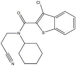 N2-(2-cyanoethyl)-N2-cyclohexyl-3-chlorobenzo[b]thiophene-2-carboxamide Struktur