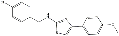 N-(4-chlorobenzyl)-4-(4-methoxyphenyl)-1,3-thiazol-2-amine Struktur