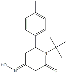 1-(tert-butyl)-6-(4-methylphenyl)dihydro-2,4(1H,3H)-pyridinedione 4-oxime Struktur