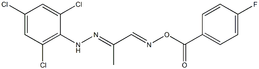 1-{[(4-fluorobenzoyl)oxy]imino}acetone N-(2,4,6-trichlorophenyl)hydrazone Struktur