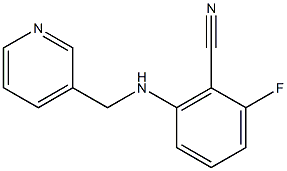 2-fluoro-6-[(3-pyridylmethyl)amino]benzonitrile Struktur