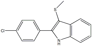 2-(4-chlorophenyl)-3-(methylthio)-1H-indole Struktur