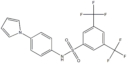 N1-[4-(1H-pyrrol-1-yl)phenyl]-3,5-di(trifluoromethyl)benzene-1-sulfonamide Struktur