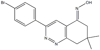 3-(4-bromophenyl)-7,7-dimethyl-7,8-dihydro-5(6H)-cinnolinone oxime Struktur