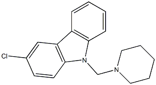 3-chloro-9-(piperidinomethyl)-9H-carbazole Struktur