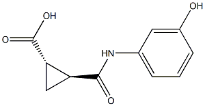 (1S,2S)-2-[(3-hydroxyanilino)carbonyl]cyclopropanecarboxylic acid Struktur