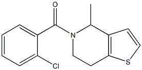 (2-chlorophenyl)(4-methyl-4,5,6,7-tetrahydrothieno[3,2-c]pyridin-5-yl)metha none Struktur