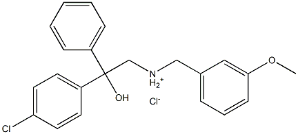 2-(4-chlorophenyl)-2-hydroxy-N-(3-methoxybenzyl)-2-phenyl-1-ethanaminium chloride Struktur