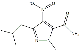 3-isobutyl-1-methyl-4-nitro-1H-pyrazole-5-carboxamide Struktur