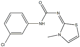 N-(3-chlorophenyl)-N'-[3-methyl-1,3-thiazol-2(3H)-yliden]urea Struktur