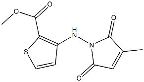 methyl 3-[(3-methyl-2,5-dioxo-2,5-dihydro-1H-pyrrol-1-yl)amino]thiophene-2- carboxylate Struktur