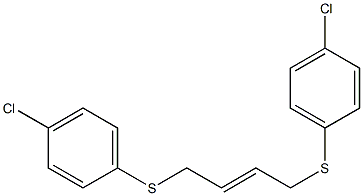 1-chloro-4-({4-[(4-chlorophenyl)thio]but-2-enyl}thio)benzene Struktur