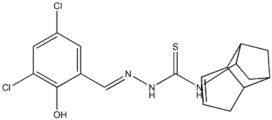 N1-tricyclo[5.2.1.0~2,6~]dec-4-en-8-yl-2-(3,5-dichloro-2-hydroxybenzylidene)hydrazine-1-carbothioamide Struktur