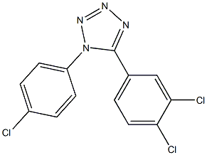 1-(4-chlorophenyl)-5-(3,4-dichlorophenyl)-1H-1,2,3,4-tetraazole Struktur