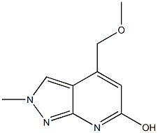 4-(methoxymethyl)-2-methyl-2H-pyrazolo[3,4-b]pyridin-6-ol Struktur