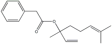 1,5-dimethyl-1-vinylhex-4-enyl 2-phenylacetate Struktur