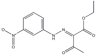 ethyl 2-[2-(3-nitrophenyl)hydrazono]-3-oxobutanoate Struktur