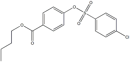 butyl 4-{[(4-chlorophenyl)sulfonyl]oxy}benzenecarboxylate Struktur