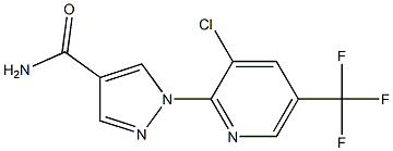 1-[3-chloro-5-(trifluoromethyl)-2-pyridinyl]-1H-pyrazole-4-carboxamide Struktur