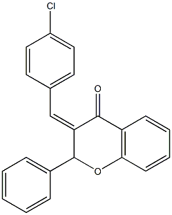 3-(4-chlorobenzylidene)-2-phenylchroman-4-one Struktur