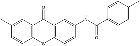 4-methyl-N-(7-methyl-9-oxo-9H-thioxanthen-2-yl)benzenecarboxamide Struktur