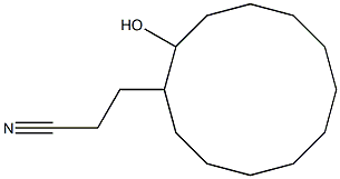 3-(2-hydroxycyclododecyl)propanenitrile Struktur