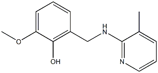 2-methoxy-6-{[(3-methyl-2-pyridinyl)amino]methyl}benzenol Struktur