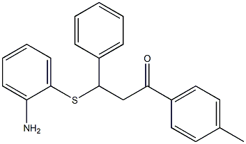 3-[(2-aminophenyl)thio]-1-(4-methylphenyl)-3-phenylpropan-1-one Struktur