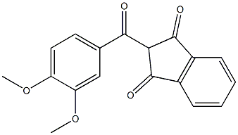 2-(3,4-dimethoxybenzoyl)-1H-indene-1,3(2H)-dione Struktur