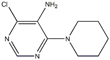 4-chloro-6-piperidino-5-pyrimidinamine Struktur