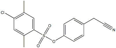 4-(cyanomethyl)phenyl 4-chloro-2,5-dimethylbenzene-1-sulfonate Struktur