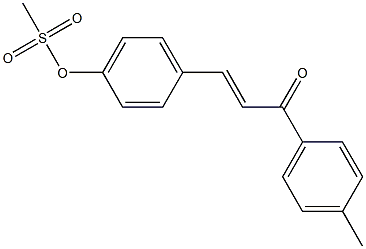 4-[(E)-3-(4-methylphenyl)-3-oxo-1-propenyl]phenyl methanesulfonate Struktur