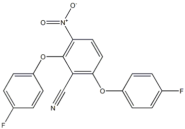 2,6-di(4-fluorophenoxy)-3-nitrobenzonitrile Struktur