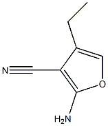 2-amino-4-ethyl-3-furonitrile Struktur