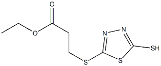 ethyl 3-[(5-mercapto-1,3,4-thiadiazol-2-yl)thio]propanoate Struktur