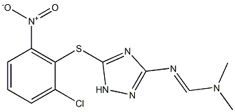 N'-{5-[(2-chloro-6-nitrophenyl)thio]-1H-1,2,4-triazol-3-yl}-N,N-dimethyliminoformamide Struktur