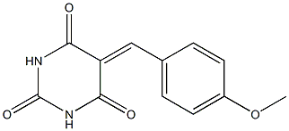 5-(4-methoxybenzylidene)hexahydropyrimidine-2,4,6-trione Struktur