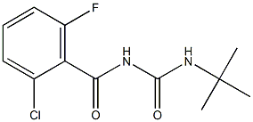 N-(tert-butyl)-N'-(2-chloro-6-fluorobenzoyl)urea Struktur