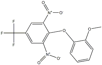 2-(2-methoxyphenoxy)-1,3-dinitro-5-(trifluoromethyl)benzene Struktur