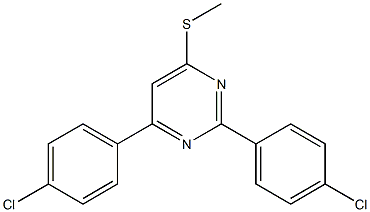 2,4-di(4-chlorophenyl)-6-(methylthio)pyrimidine Struktur