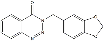 3-(1,3-benzodioxol-5-ylmethyl)-1,2,3-benzotriazin-4(3H)-one Struktur