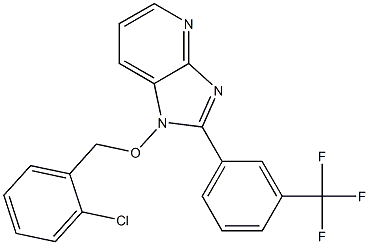 1-[(2-chlorobenzyl)oxy]-2-[3-(trifluoromethyl)phenyl]-1H-imidazo[4,5-b]pyridine Struktur