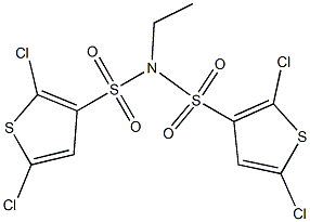 2,5-dichloro-N-[(2,5-dichloro-3-thienyl)sulfonyl]-N-ethylthiophene-3-sulfonamide Struktur