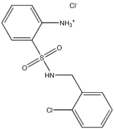 2-{[(2-chlorobenzyl)amino]sulfonyl}benzenaminium chloride Struktur