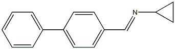 N-([1,1'-biphenyl]-4-ylmethylene)-N-cyclopropylamine Struktur