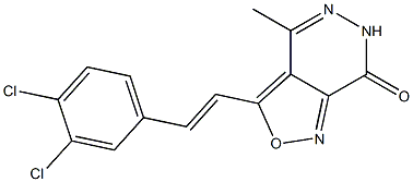 3-(3,4-dichlorostyryl)-4-methyl-6,7-dihydroisoxazolo[3,4-d]pyridazin-7-one Struktur